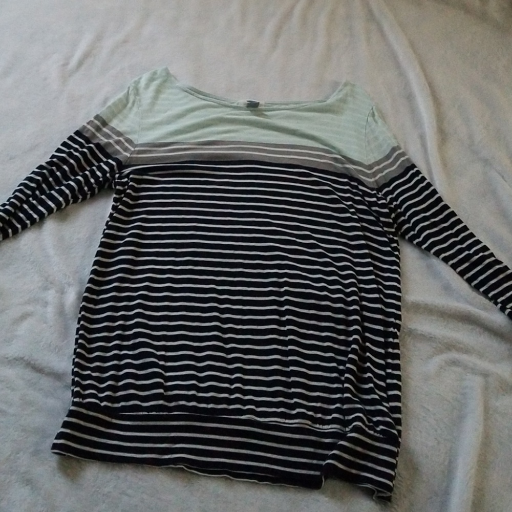 Color gradient 3/4 length blouse